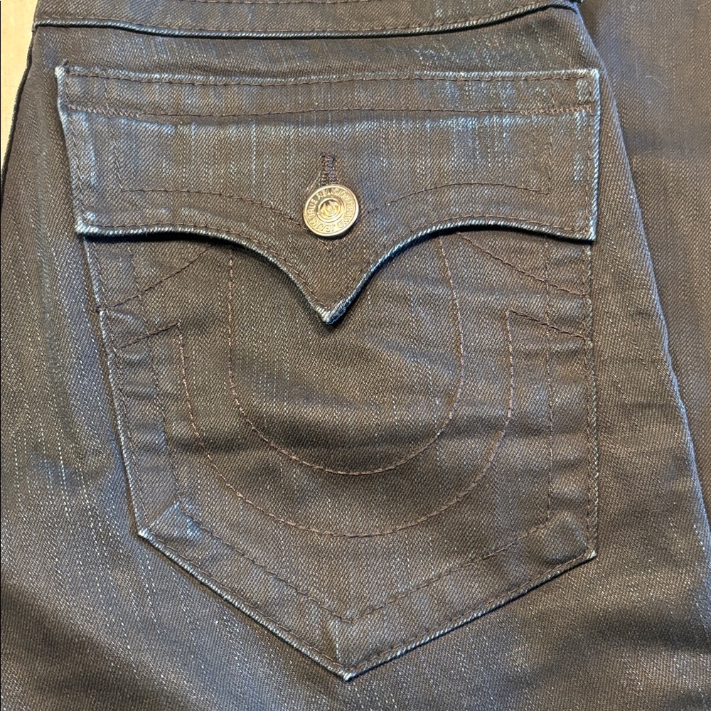 True Religion Men's Relaxed Jeans - Dark Gray - Picture 3 of 13